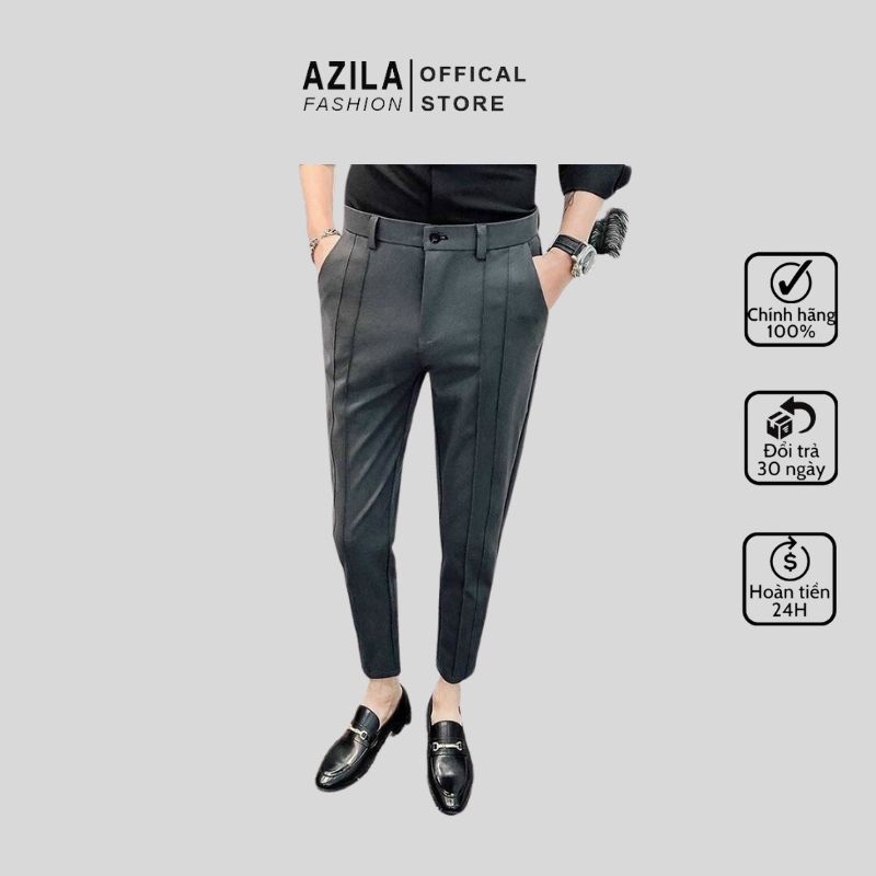 Quần Âu Nam Azila Vải Chéo 79 Co Giãn Ống Côn Phong Cách Trẻ Trung Công Sở