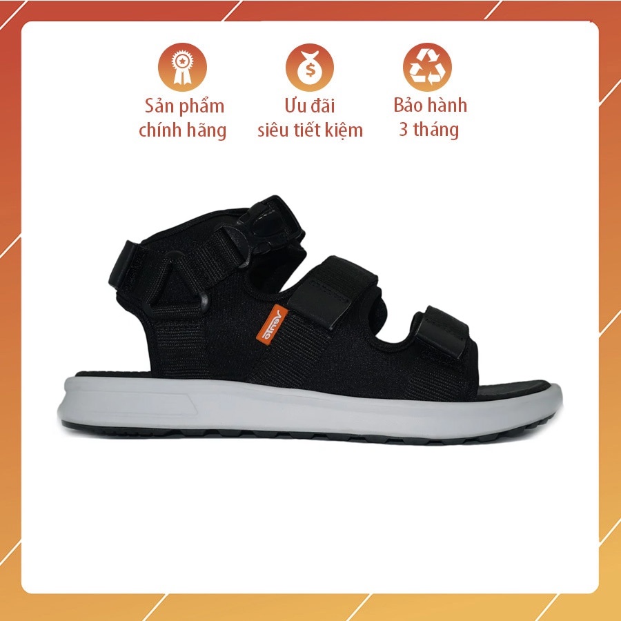 Sandal Vento nam nữ SD-NB03 Black (đen ghi), sandal cổ cao cá tính, có quai bấm