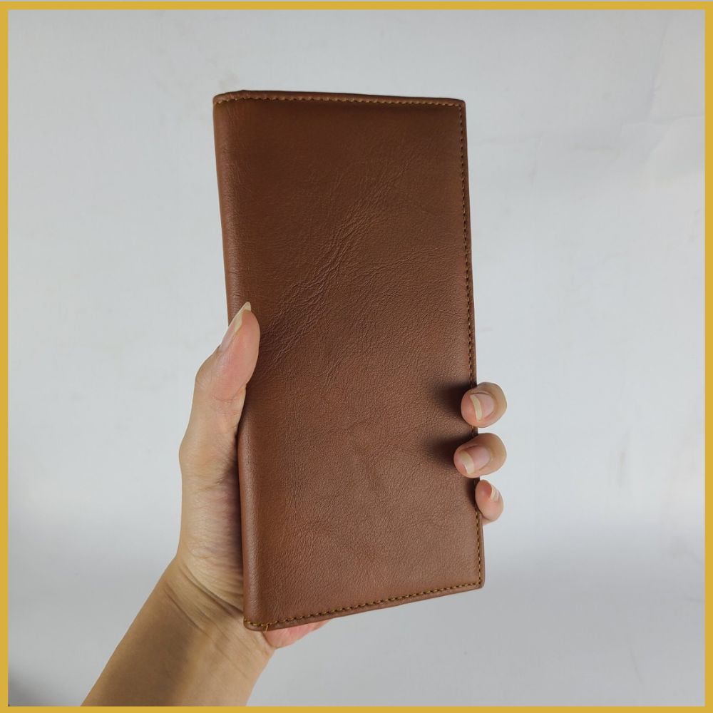 Ví da nam dài da bò trơn TIỆM ĐỒ DA VIỆT hàng cao cấp kiểu dáng cổ điển VD04