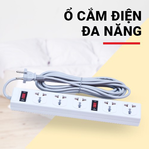 [BH 1 đổi 1]Ổ cắm điện 3 chấu 2 công tắc Việt Nam chất lượng cao -  Honjianda