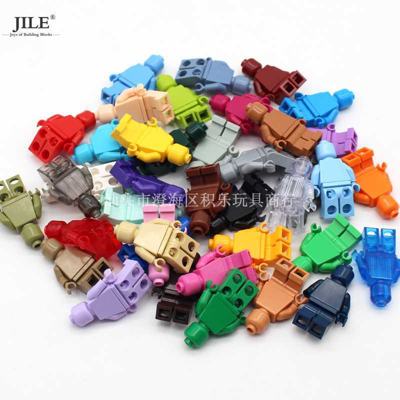 Minifigures trơn nhiều màu sắc mô hình trưng bày d15