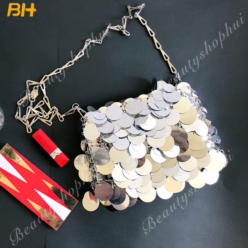 Túi Đeo Chéo Đính Sequin Lấp Lánh Thời Trang Dành Cho Nữ