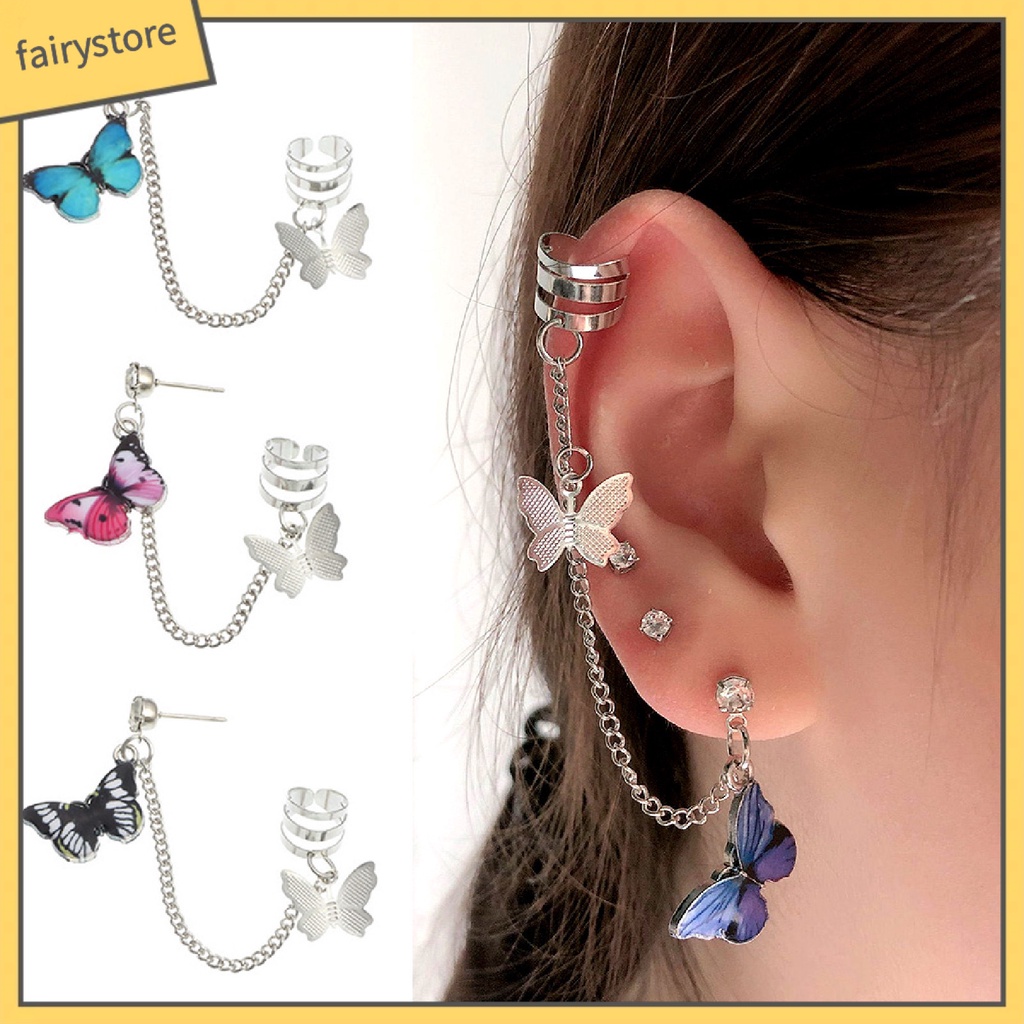 1 Khuyên Vành Tai Hình Bướm Cá Tính Cho Nữ