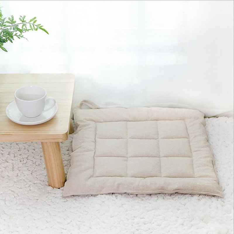 Đệm Lót Ghế Ngồi Vải Lanh Mềm Màu Trơn Đa Năng