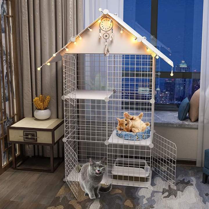 [CÓ MÁI CHE] COMBO CHUỒNG, LỒNG LƯỚI THÉP CHO CHÓ MÈO PET THÚ CƯNG ĐA NĂNG