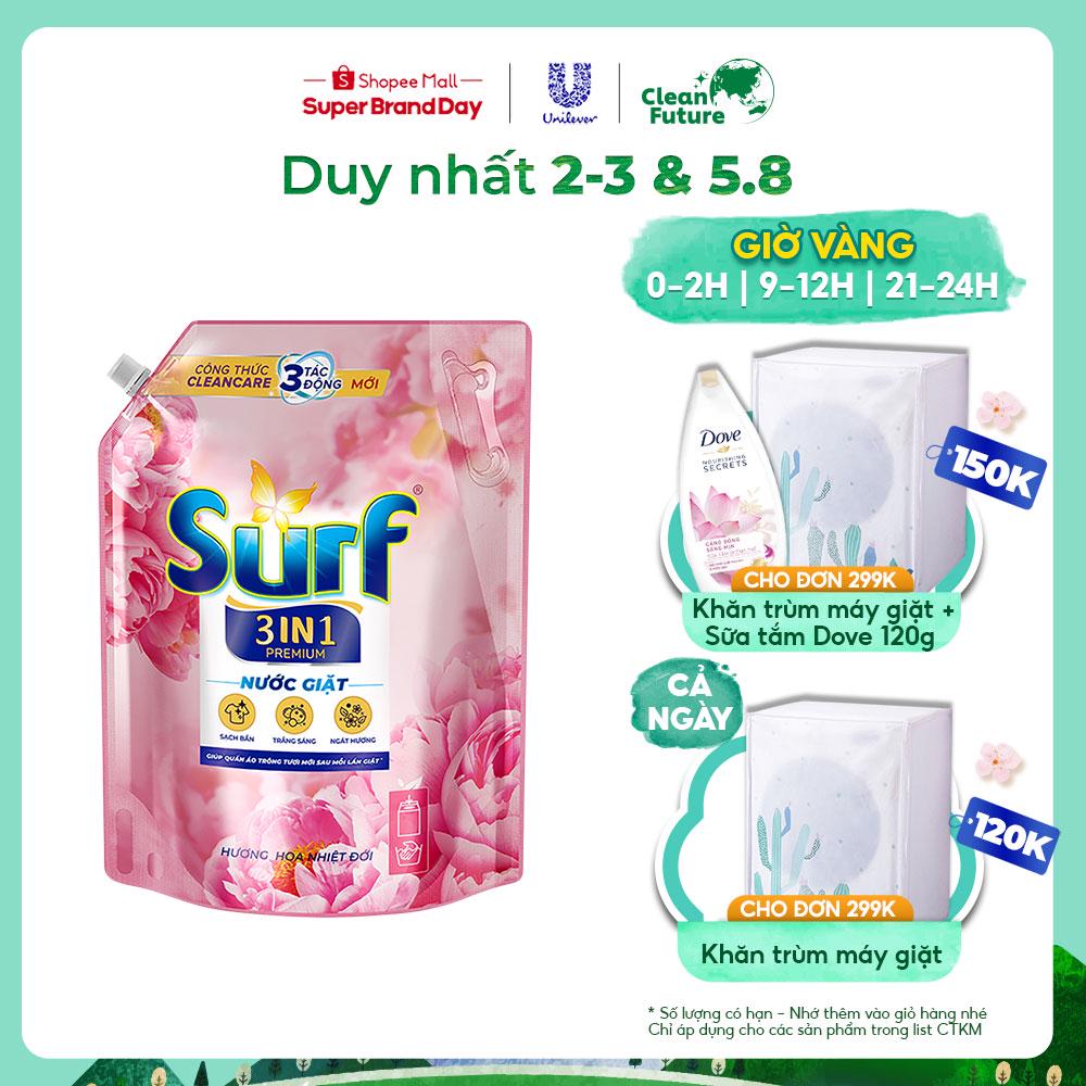 Surf nước giặt cao cấp 3 trong 1 túi 3.5kg