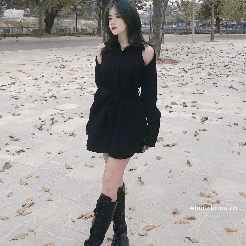 Sơmi dáng dài hở vai myyhaaa kèm ảnh thật | BigBuy360 - bigbuy360.vn