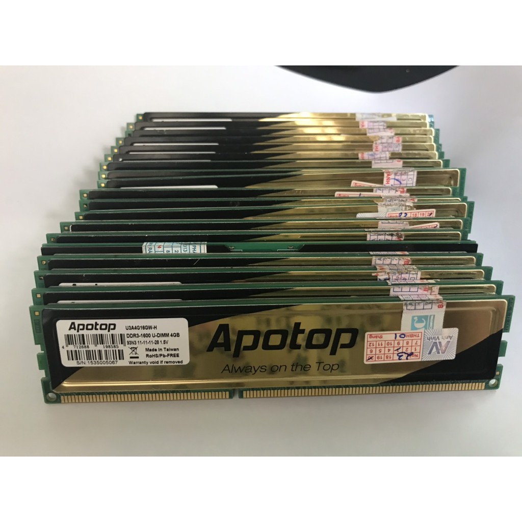 Ram TEAM ELITE/ GSKILL RIPJAWS/ APOTOP  4GB DDR3 1600MHz tản thép siêu mát