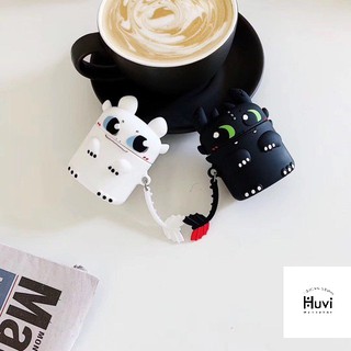 Case airpod 1 2 3 Pro Rồng Light Fury Night Fury 🌟Vỏ bao ốp Airpods silicon tai nghe không dây 4.8