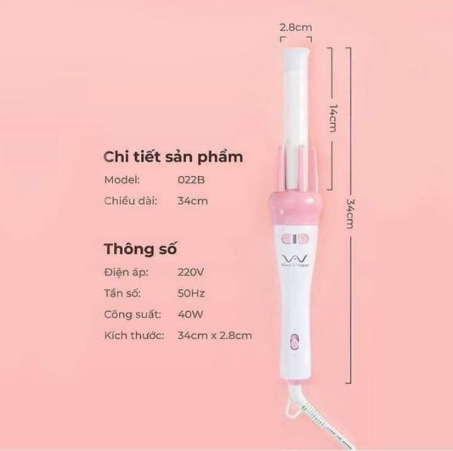 Máy làm xoăn tóc xoay IVUVU 360 độ (loại 1),VIVID,,,