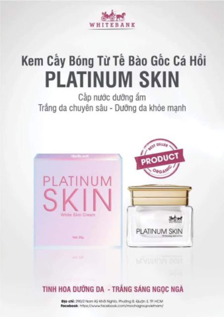 Kem Trắng Da Platinum Skin 20g