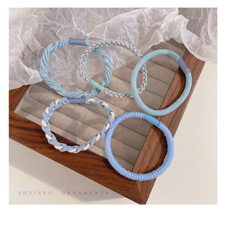 Bộ 5 Dây Buộc Tóc Đuôi Ngựa Thiết Kế Đơn Giản Thời Trang