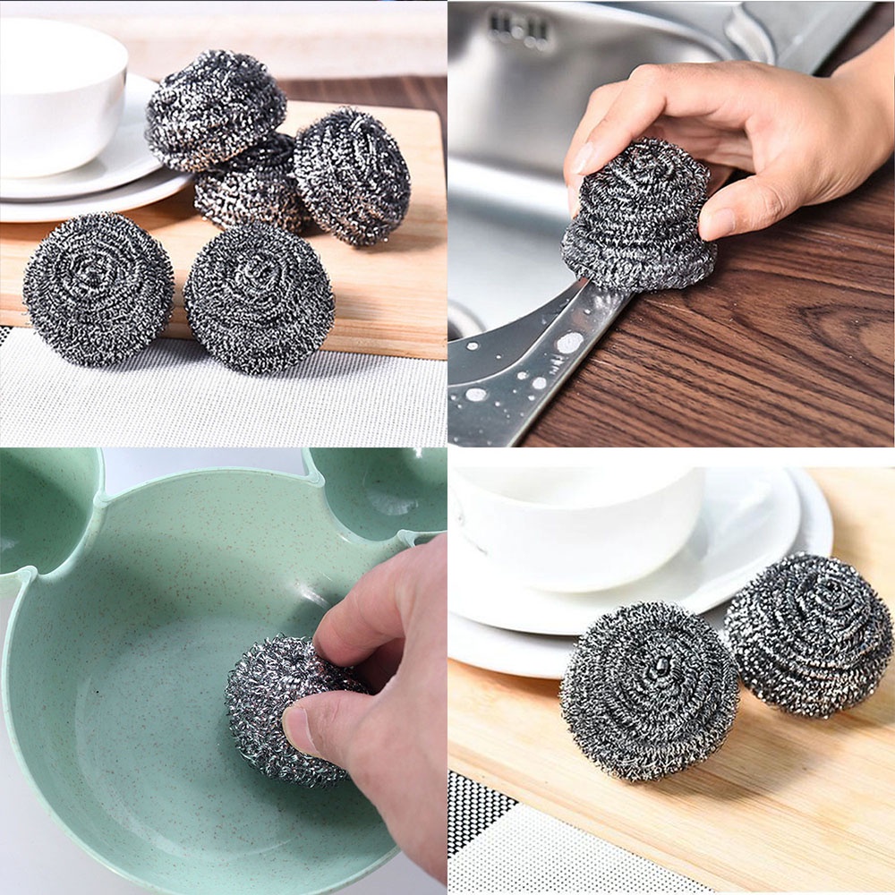 Set 4 Miếng Thép Không Gỉ Rửa Chén Tiện Lợi