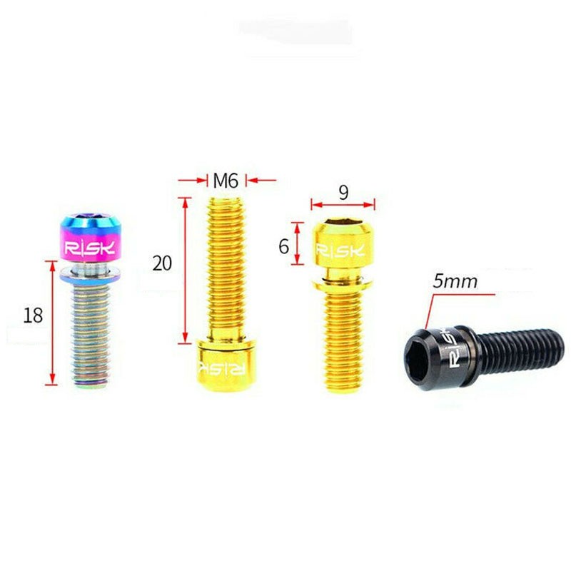 Vít Cố Định Đĩa Phanh Thủy Lực Bằng Hợp Kim Titan Kèm Ốc Vít M6*20mm Cho Xe Đạp