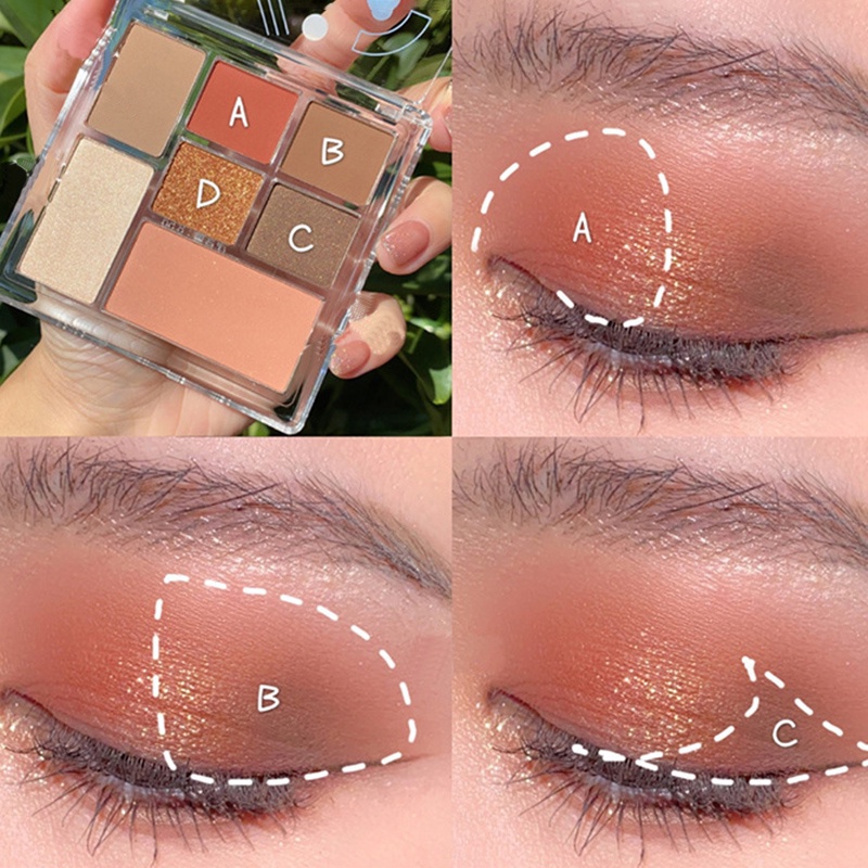 Bảng Phấn Mắt 7 Màu Sắc Hiệu Ứng Lì/ Ánh Nhũ Lên Màu Cực Chuẩn