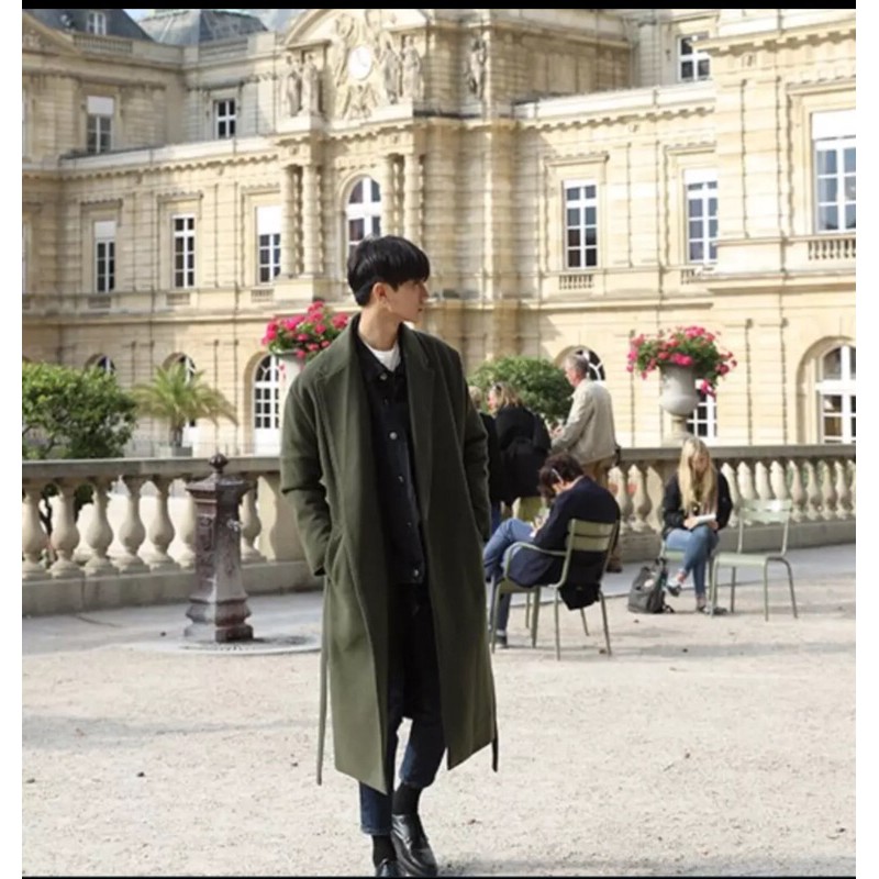 Áo khoác dạ Nam dáng dài Hàn