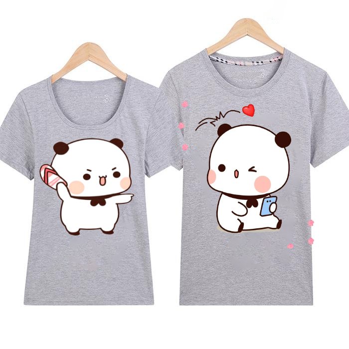 ÁO ĐÔI TÌNH YÊU ,BẠN BÈ IN HÌNH GẤU LÊU LÊU ĐÙA NHAU DỄ THƯƠNG