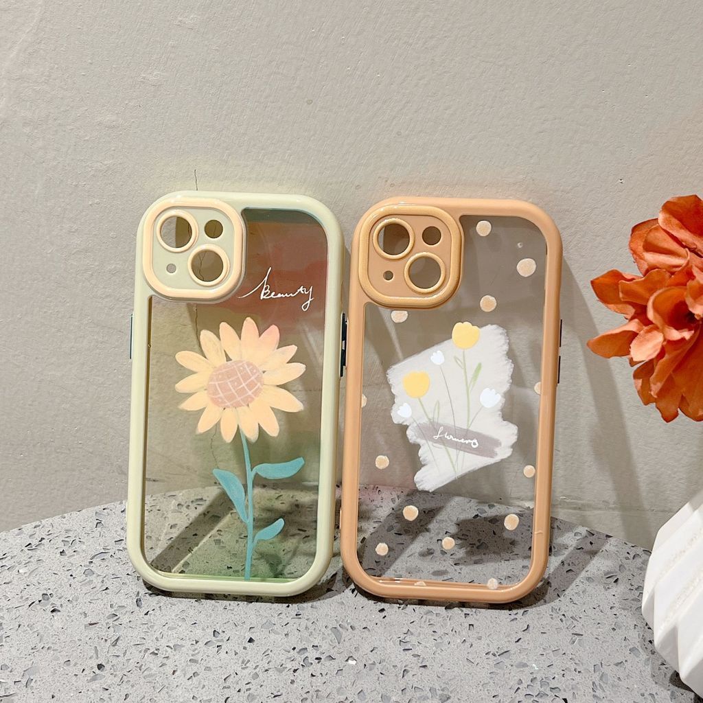 Ốp Điện Thoại Họa Tiết Hoa Hướng Dương Nhỏ Xinh Cho iPhone 12 13 11 Pro Max X Xs Max Xr