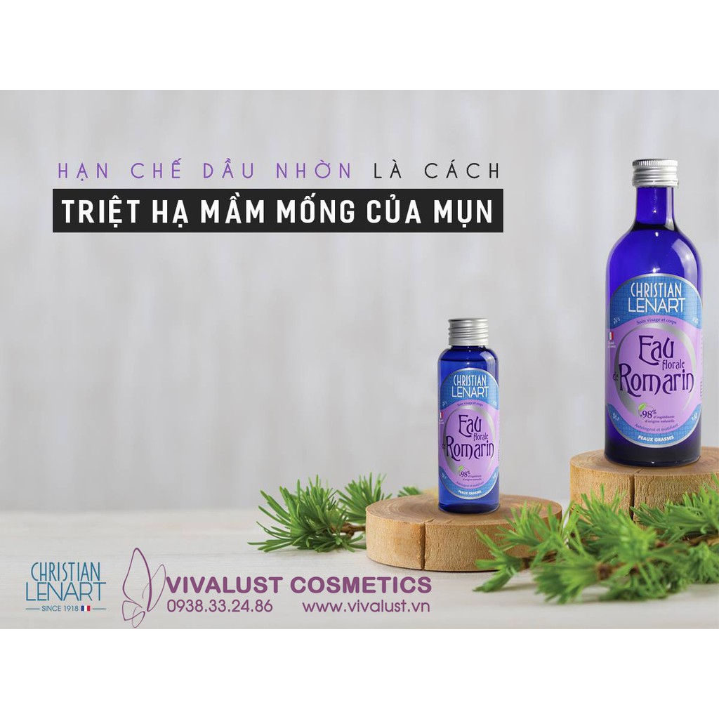 [Đại lý chính thức] Nước Hoa Hồng CHRISTIAN LENART Hoa Hương Thảo (100ml) - Eau Florale De Romarin (Dành Cho Da Dầu Mụn)