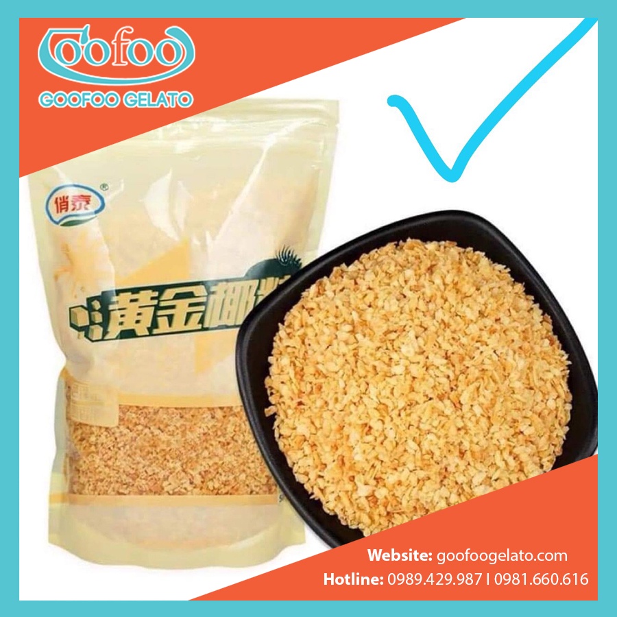 Dừa nướng / Vụn dừa nướng (topping cho trà sữa kem dừa nướng, kem,...)