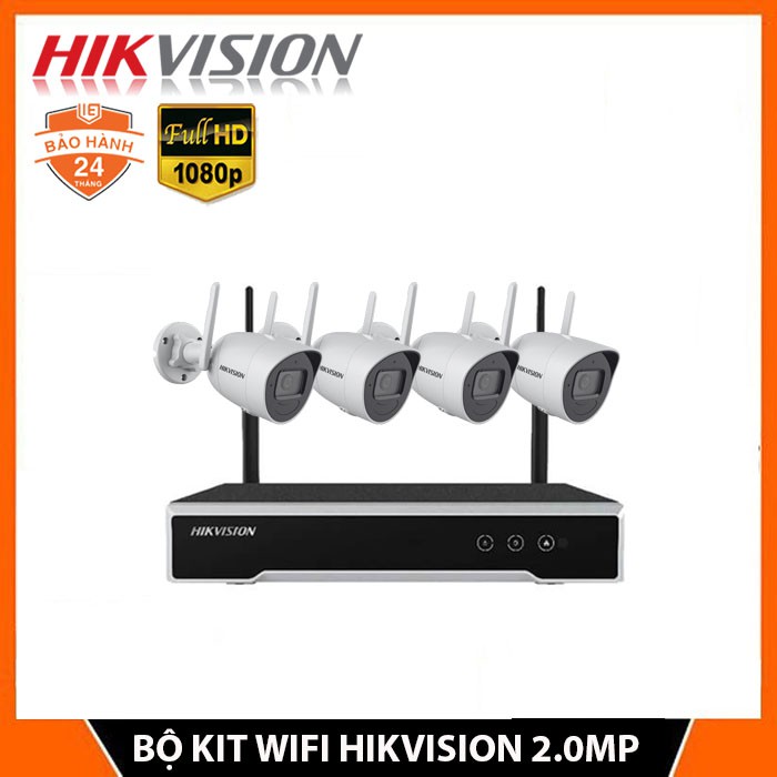 Bộ Kit Camera IP HIKVISION Không Dây HD NVR 2.0 full Hd - bảo Hành 24 Tháng