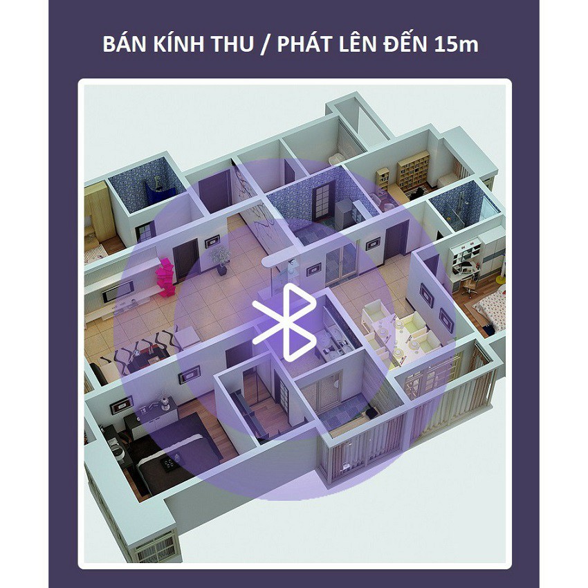 Thiết bị thu, phát âm thanh kết nối Bluetooth 5.0 Aux Rca cổng cắm Usb 3.5mm cho TV PC xe hơi