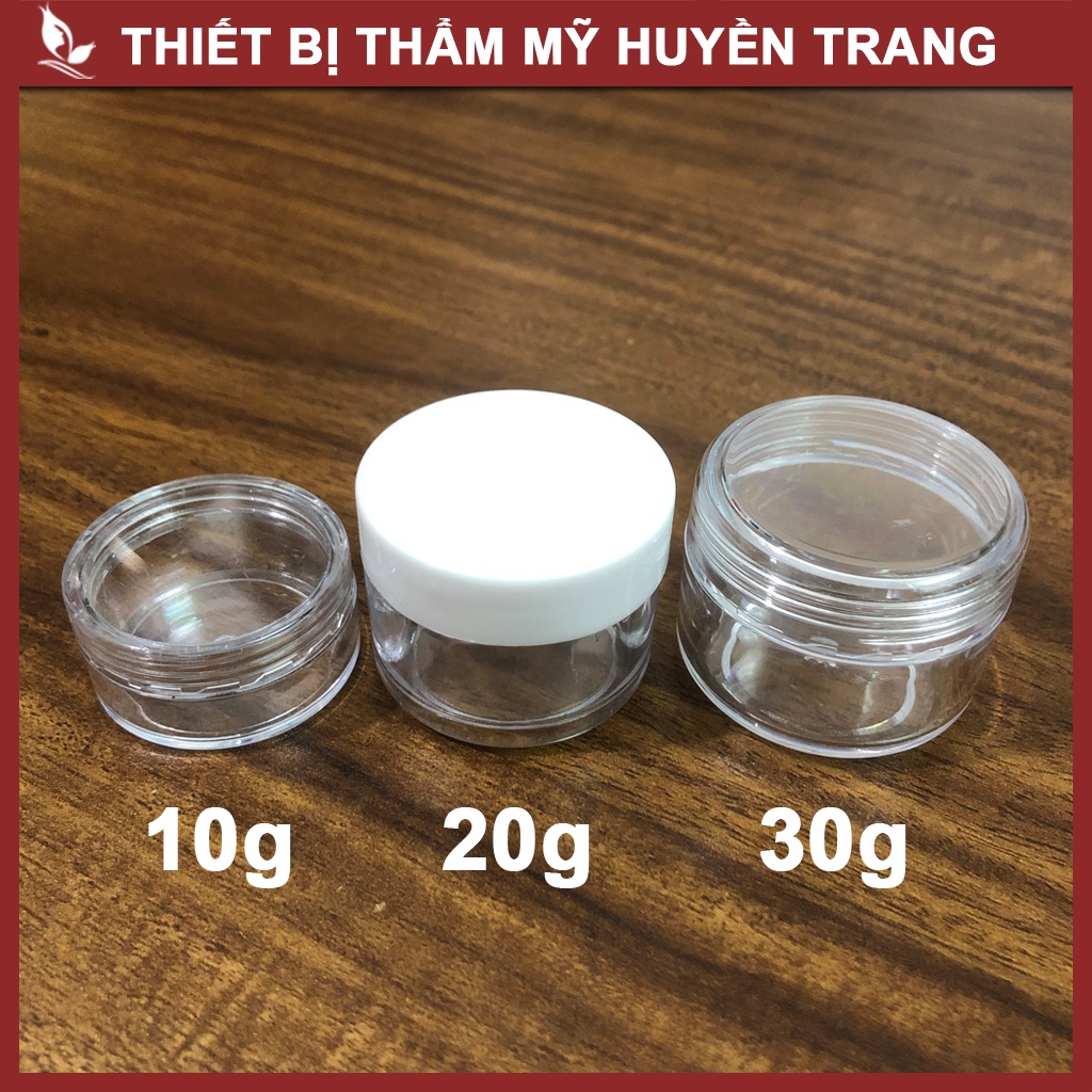 Hủ Chiết Mỹ Phẩm Nhựa Trong Suốt 10g 20g 30g 50g 100g 150g (Hủ đựng kem, son dưỡng, hủ đựng bột mặt nạ)