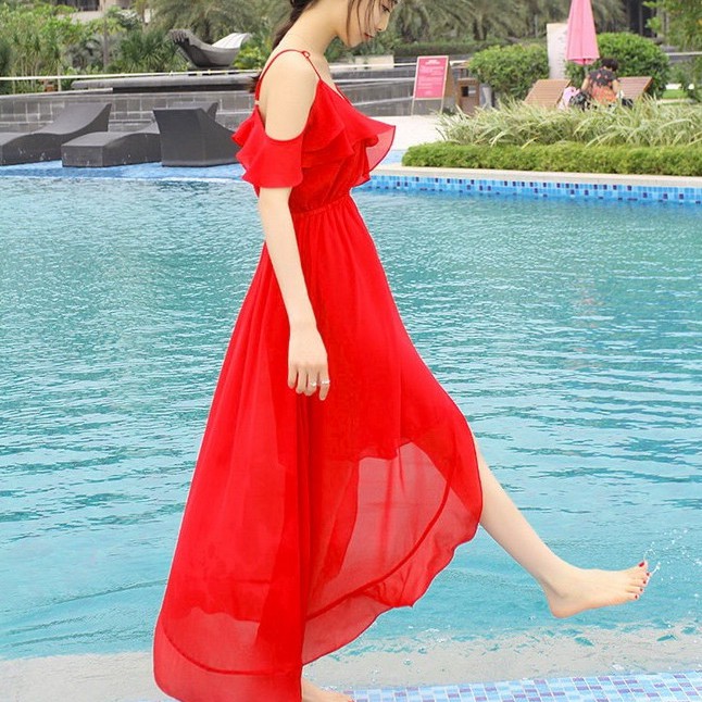 Maxi Trễ Vai Đi Biển, Đầm Dress Thiết Kế SAVVY Dress Cao Cấp