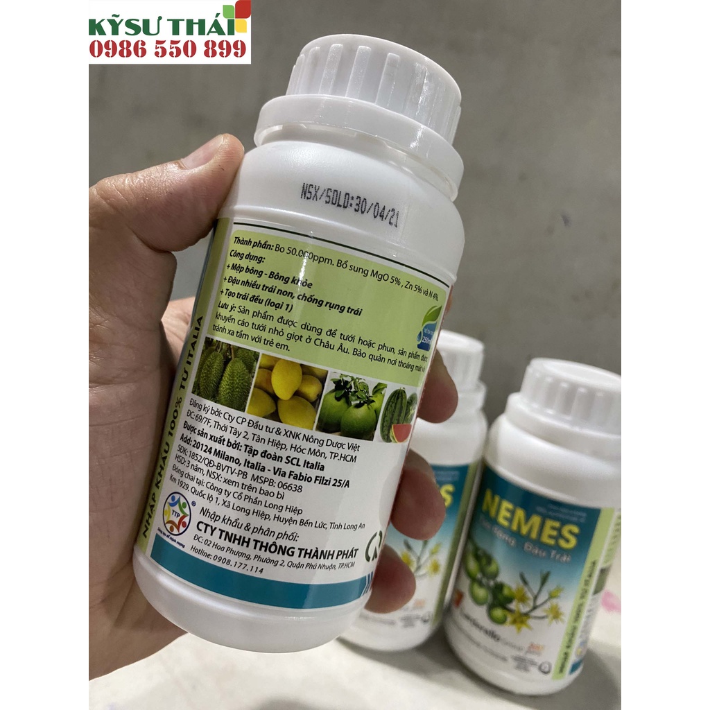 Phân Bón Lá Ra Hoa Đậu Trái NEMES ITALIA 250ML