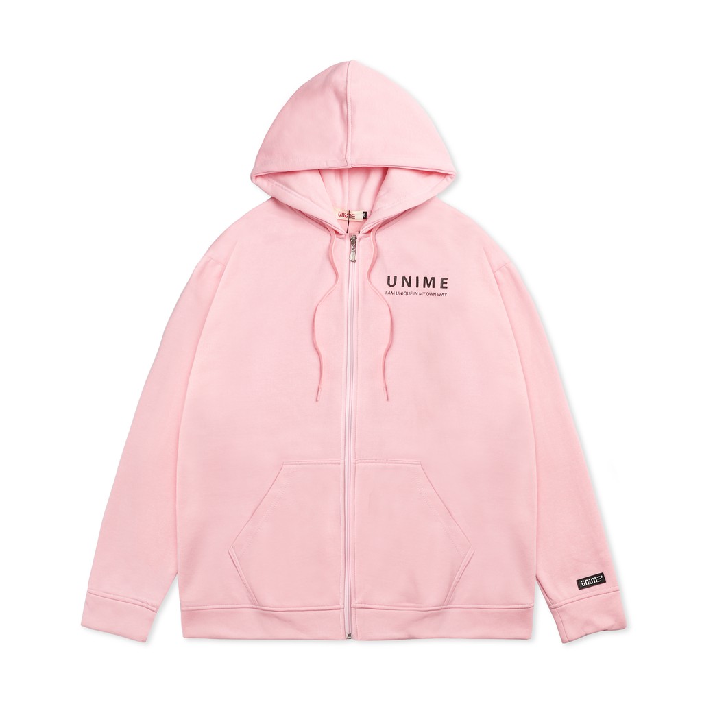 Áo khoác dây kéo Unime Hoodie Zip Flex 1.0 - Màu hồng | BigBuy360 - bigbuy360.vn