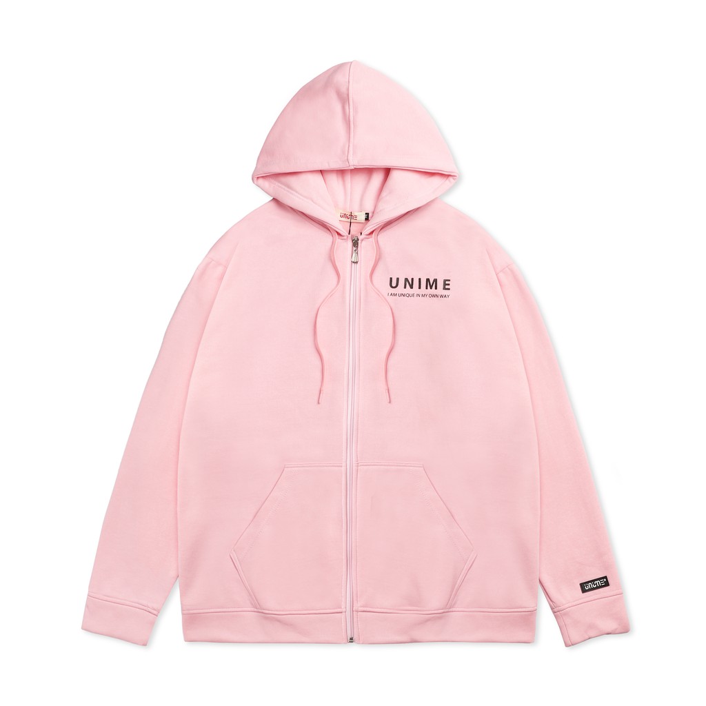 Áo khoác dây kéo Unime Hoodie Zip Flex 1.0 - Màu hồng | BigBuy360 - bigbuy360.vn