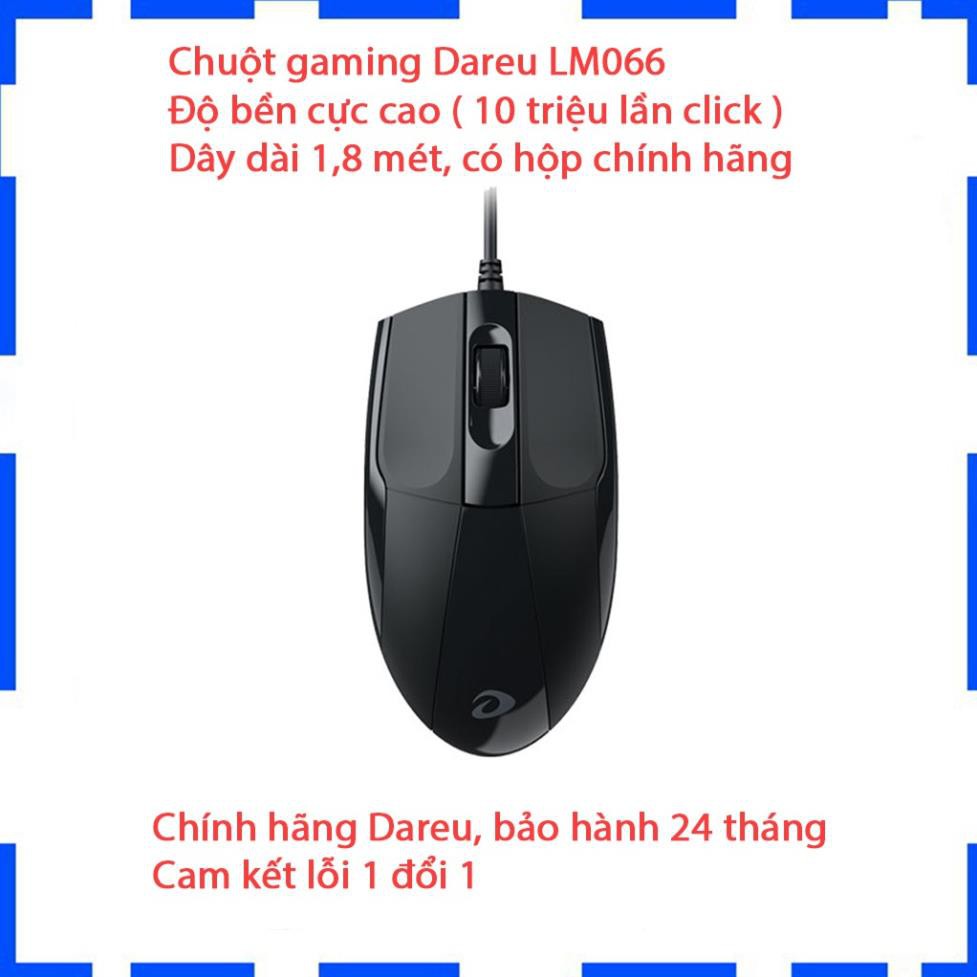 [Mã ELFLASH5 giảm 20K đơn 50K] Chuột Dareu LM066 - Màu đen - Chính hãng - Bảo hành 24 tháng - Cam kết lỗi 1 đổi 1