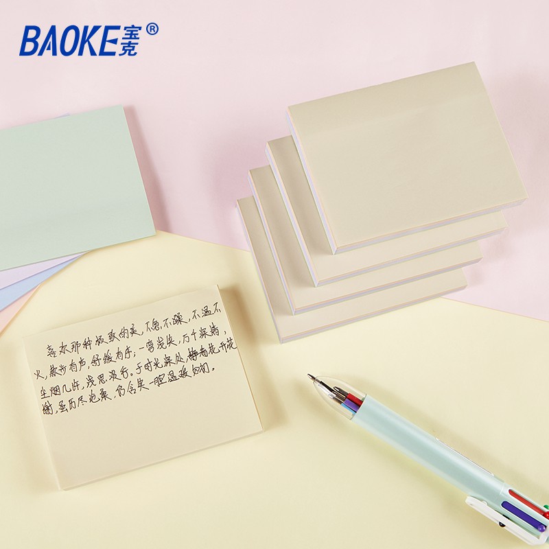 Giấy Note Ghi Chú/Sticky Note 5 màu Macaron - 100 tờ đủ size-TZ2015/BAOKE