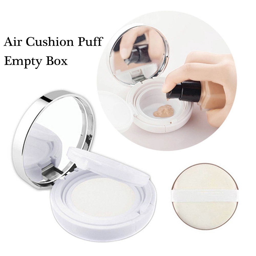 JUNE Women Beauty New DIY  Makeup Tool Travel Kit Air Cushion Mirror Case