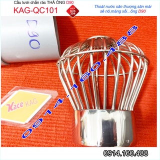 Cầu lưới Inox 304 dày D90-114  KAG-QC101 , cầu chặn rác nước mưa thả ống D90-114 thoát nước nhanh hiệu suất tốt