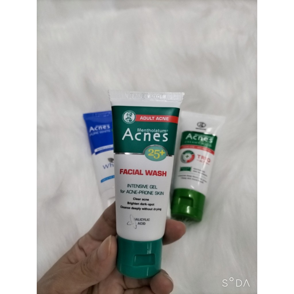 5 tuýp Kem rửa mặt Acnes 25g- Tặng 1 Mút Tán Phấn