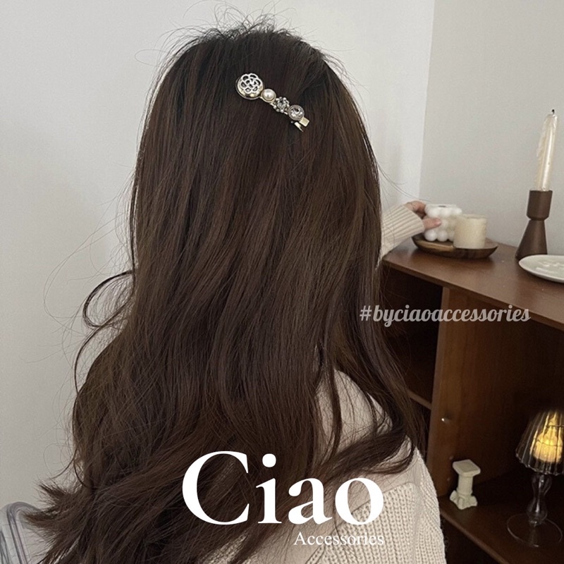 [HOẢ TỐC 1H] Kẹp tóc/ Phụ kiện tóc kim loại thiết kế đính đá tinh tế mã 23 Ciao accessories