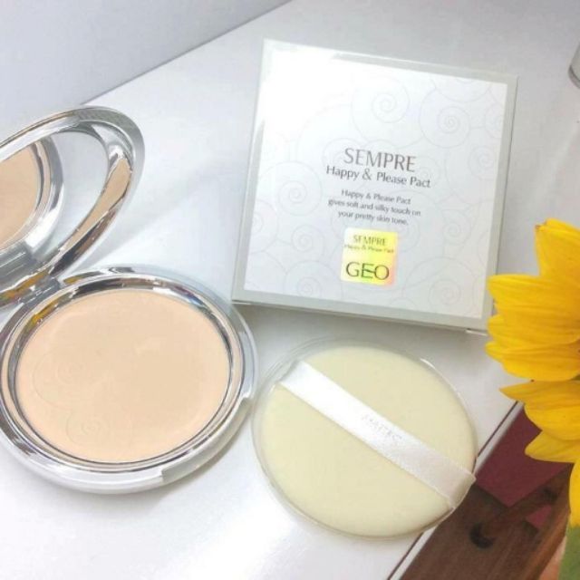 Phấn phủ Geo Trắng siêu mịn SEMPRE HAPPY