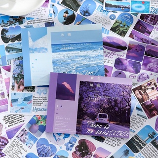 Set 50 tấm sticker dạng sổ chủ đề phong cảnh hiện đại trang trí sổ bullet journal mẫu 2022