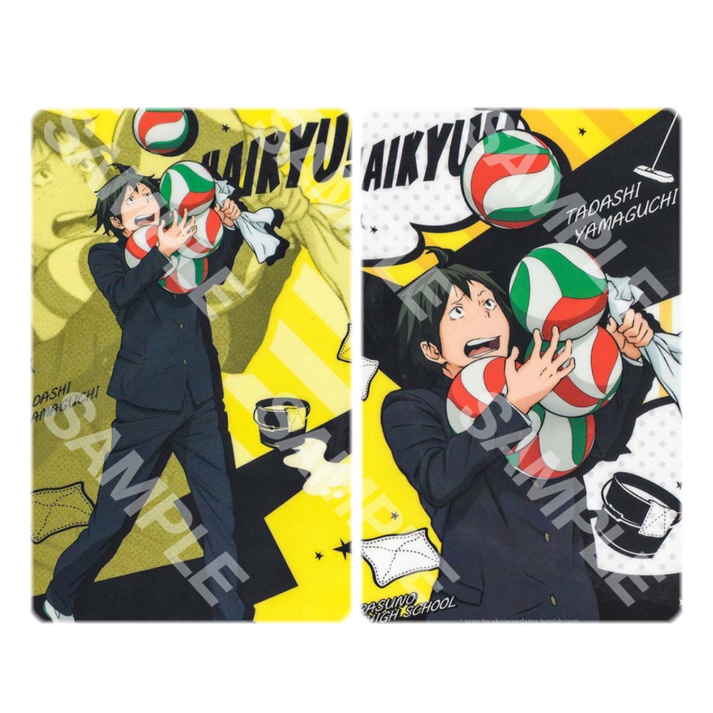 Ảnh card bo góc in hình HAIKYUU!! VUA BÓNG CHUYỀN ver CLEANING thẻ bo viền 5*8cm #