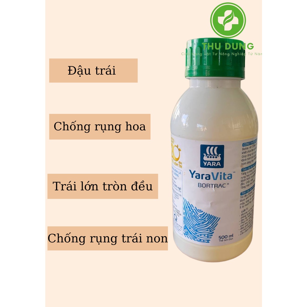 Phân bón lá vi lượng Hợp Trí Bortrac 500ml Đậu Trái - Chống Rụng Hoa và Trái Non