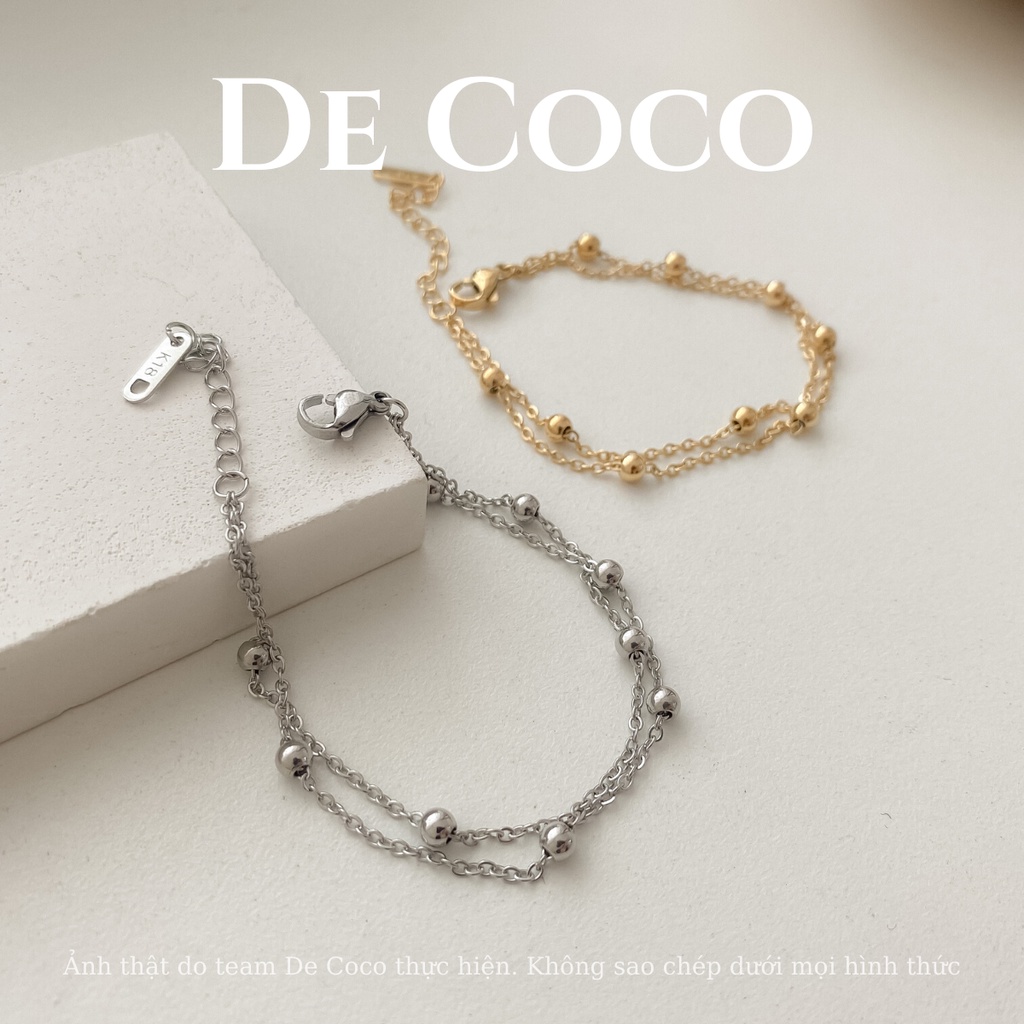 [KHÔNG ĐEN GỈ] Vòng tay lắc tay titan đính charm Saint De Coco decoco.accessories