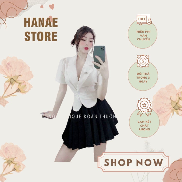 Set Áo Vest Kèm Chân Váy Vải Loại 1, Thời Trang Công Sở - HANAE STORE CD110