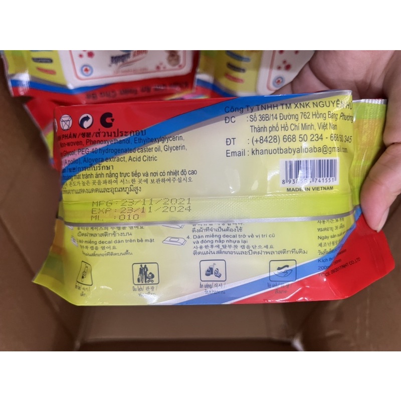 Khăn ướt Alibaba 80g an toàn cho bé