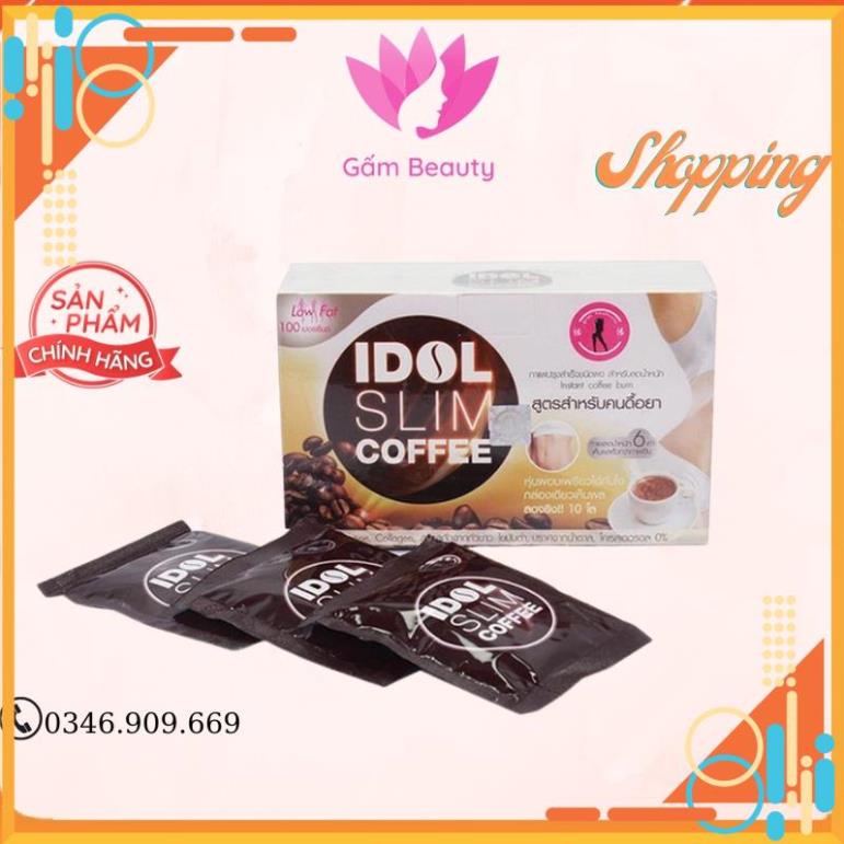 Cà Phê giảm cân Idol Slim Coffee Thái lan, Giảm Mạnh hàng chính hãng 1 hộp 10 gói