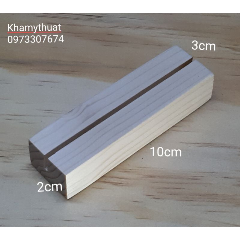 Đế gỗ cắm card, ảnh, mica...