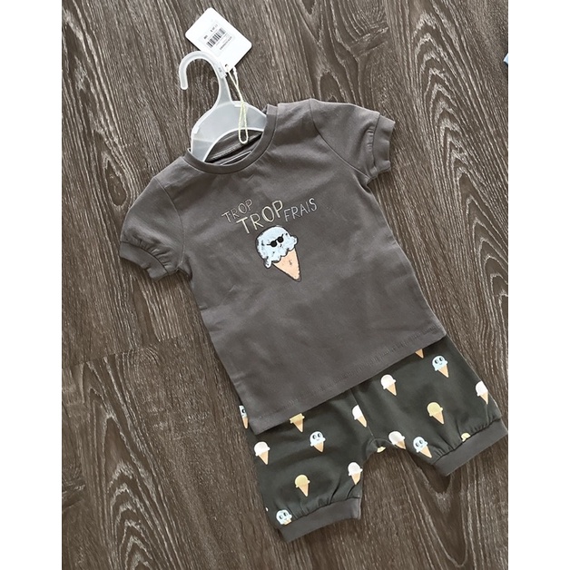 Bộ Gagou cotton organic cao cấp cho bé 1-24m