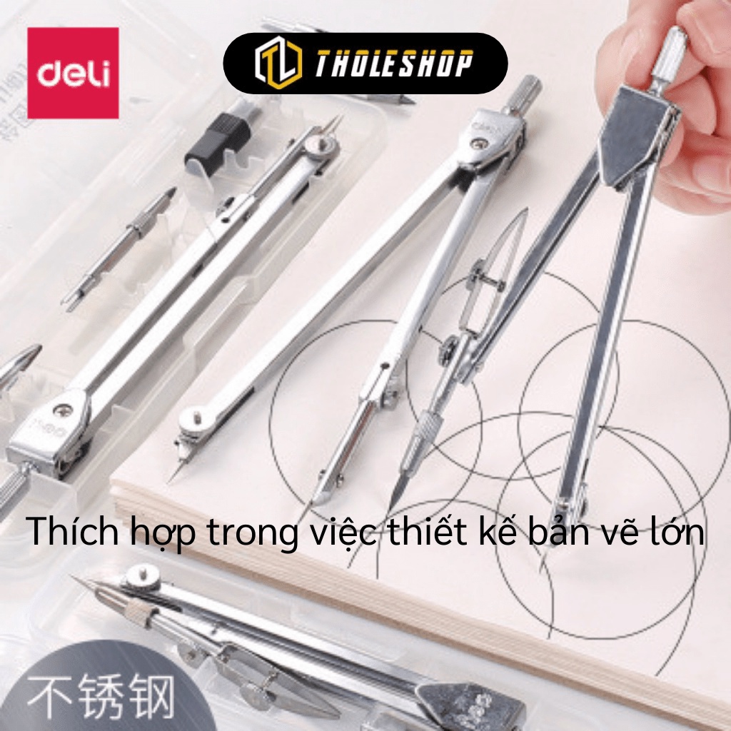 [SGD] Compa Học Sinh - Compa Deli 8601 Thiết Kế Thoải Mái Có Độ Bền Cao, Đồ Dùng Học Tập 8510