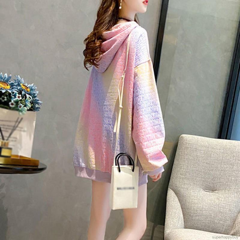 Áo Hoodies Tay Dài Hoạ Tiết In Phối Màu Cầu Vồng Thiết Kế Hợp Thời Trang | BigBuy360 - bigbuy360.vn