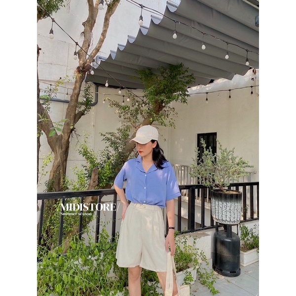Quần Sooc vải cúc vân (Ảnh/Video tự chụp)